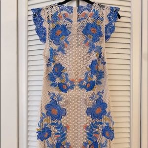 Floral lace mini dress